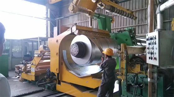 लोडिंग अनलोडिंग फ्लोर क्रैडल कॉइल स्लीटिंग मशीन कार थिन शीट स्टील स्लीटिंग लाइन