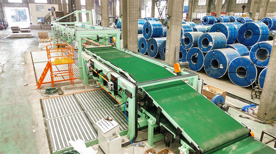 6Hi लेवलर रोटरी शीयर फ्लाई शीयर कट टू लेंथ लाइन SUS स्टेनलेस स्टील 0.2 - 2 X 850